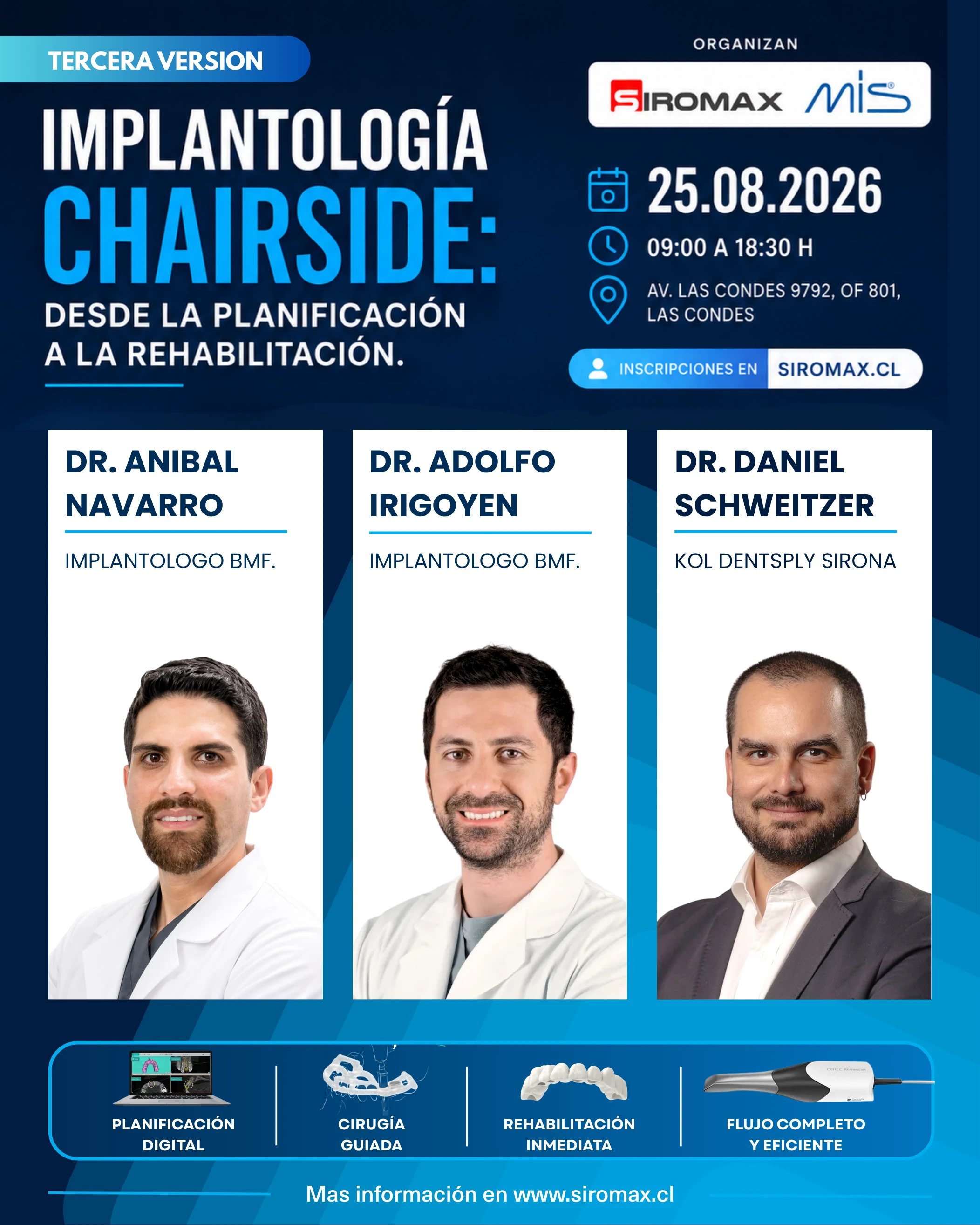 Tercera versión del curso Implantología Chairside: de la planificación a la rehabilitación