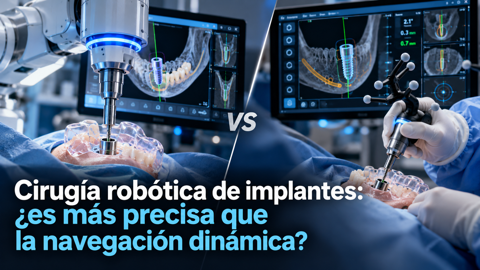 Cirugía robótica de implantes: ¿es más precisa que la navegación dinámica y las guías quirúrgicas?